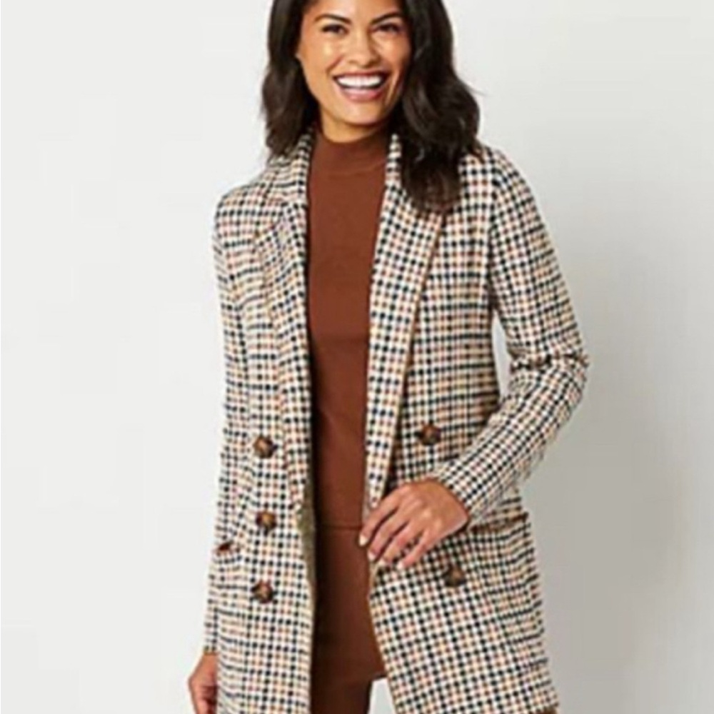Abbot Elementary Long Sleeve Houndstooth Jacket